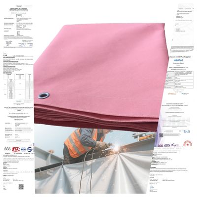 17 oz 16 Mil 1000°F Coperta di saldatura resistente al calore Cortina di saldatura ignifuga per la protezione da scintille e scorie