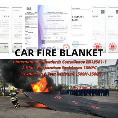 Coperta antincendio grigia per auto elettriche con privazione di ossigeno per la protezione da incendi di batterie agli ioni di litio