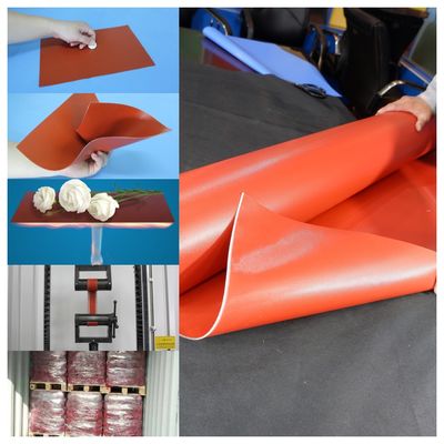 Tessuto in fibra di vetro rivestito con silicone a doppio lato, di colore grigio alcalino, resistente alle alte temperature, ignifugo