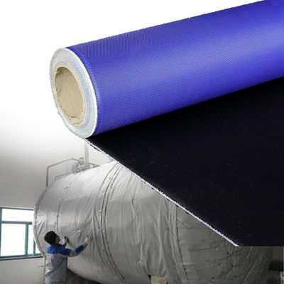Fireproof PU Coated Fiberglass Fabric 460 g/sqm 0.41 mm Thickness with 1m to 1.55m Width for Industrial Use