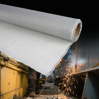 Twill Weave Blue Black Customizable Widths PU Coated Fiberglass Fabric Fireproof Fiberglass Cloth