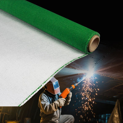 Twill Weave Blue Black Customizable Widths PU Coated Fiberglass Fabric Fireproof Fiberglass Cloth