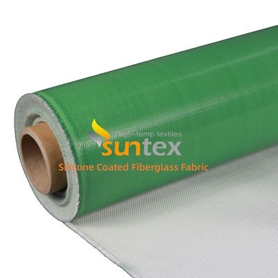 Fireproof Silicone Coated Fiberglass Fabric with 50 m / 100 m Roll Length Alkali Free and Weatherproof