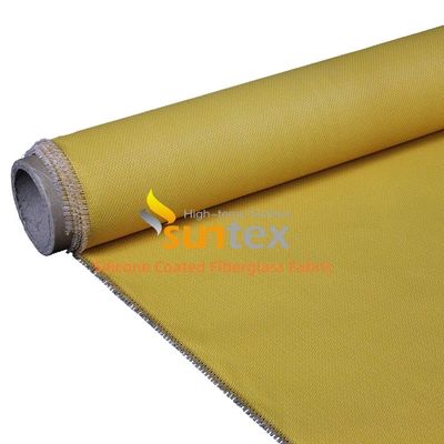 Double Sides Silicone Coated Fiberglass Fabric with 50 m / 100 m Roll Length and Corrosion Resistant Properties
