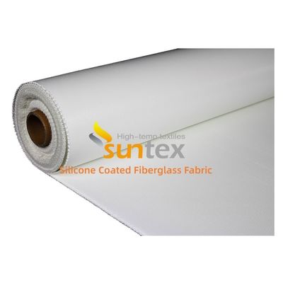 Double Sided Silicone Coated Fiberglass Fabric with 50 m / 100 m Roll Length and Corrosion Resistance