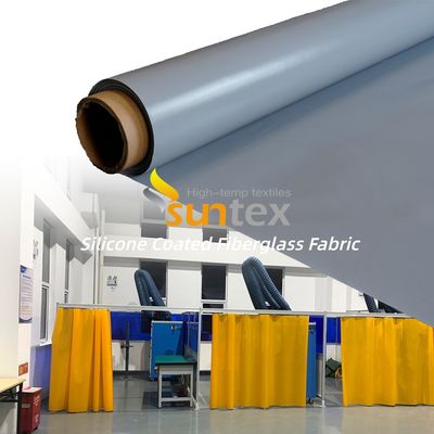 Double Sided Silicone Coated Fiberglass Fabric with Temperature Resistance -50°C to 500°C and 50 m / 100 m Roll Length
