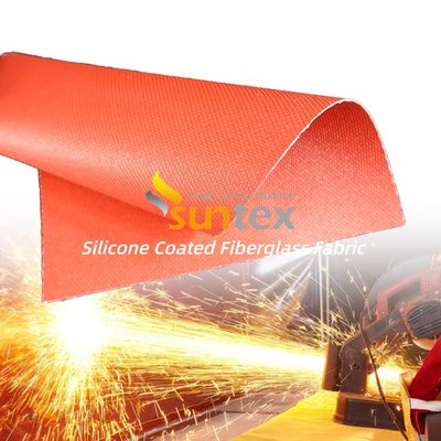 Red Double Sided Alkali Free Silicone Coated Fiberglass Fabric for Thermal Insulation