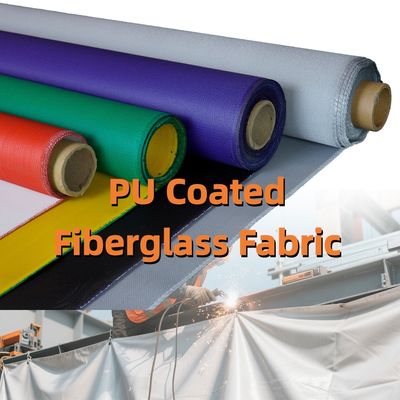 460 g/sqm 0.41 mm PU Coated Fiberglass Fabric with 1m to 1.55m Width for High Temperature Applications