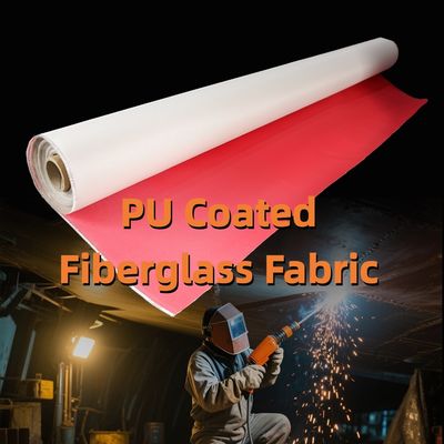 Dual-Side PU-Coated Fiberglass Fabric | Fire Resistant, 1800°C Rated | Custom Widths