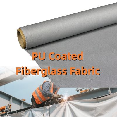 PU Coated Fiberglass Fabric with 460 g/sqm Weight 0.41 mm Thickness and 1800°C Resistance