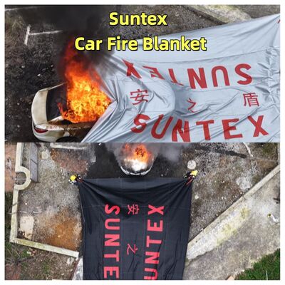 Copertura antincendio per auto Suntex EV con copertura di 60 minuti, attenuazione dell'esplosione e colore grigio per incendi a batteria agli ioni di litio