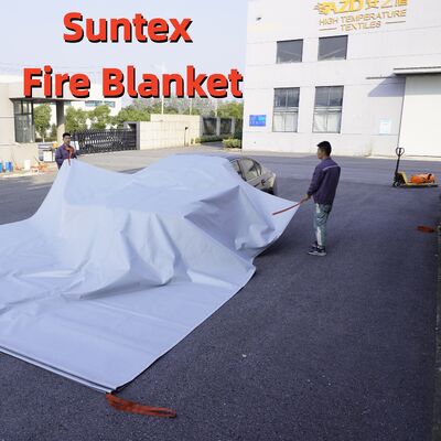 Copertura antincendio Suntex: blocco della fiamma superiore con caratteristica di ventilazione a gas per la privazione di ossigeno negli incendi delle auto elettriche
