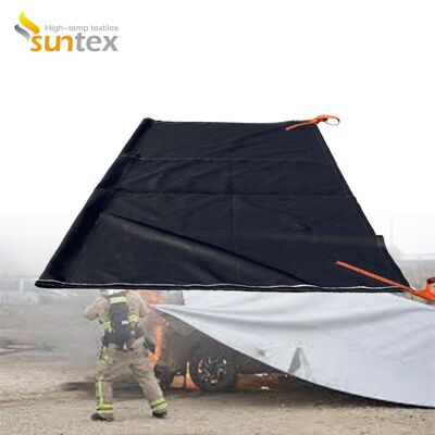 Gray EV Car Fire Blanket with 550℃/1000℃ Thermal Resistance and Oxygen Deprivation for Fire Safety