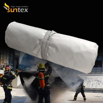 Coperta antincendio per auto elettriche EV ignifuga con resistenza termica di 550℃/1000℃ per il controllo del fuoco tramite privazione di ossigeno