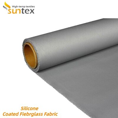 Flame Retardant Silicone Coated Fiberglass Fabric with 850g/m2 Weight and 0.75mm Thickness for 260℃ Heat Resistance