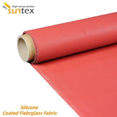 Fireproof Waterproof Silicone Coated Fiberglass Fabric 850g/m2 High Silica Fiberglass Cloth for Heavy Duty