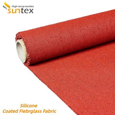 Fireproof Silicone Coated Fiberglass Fabric 850g/m2 High Silica Fiberglass Cloth Heat Resistant