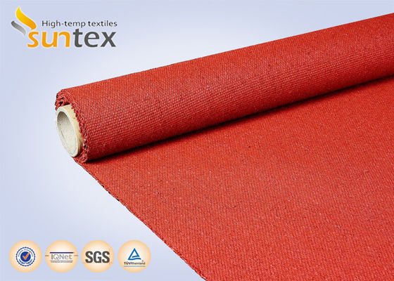Tessuto in fibra di vetro siliconica rossa 960 G/mq, materiale isolante per calore e freddo
