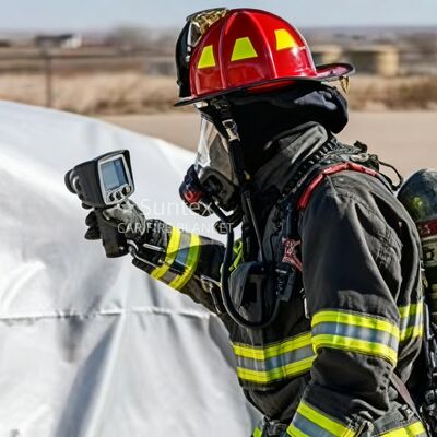 Coperta antincendio grigia per auto elettriche con resistenza termica di 550℃/1000℃ e privazione di ossigeno per la protezione del tappetino del braciere