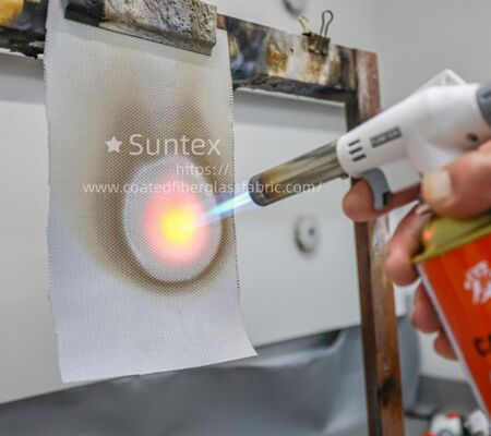 Tessuto in fibra di vetro rivestito in silicone ignifugo resistente alle intemperie - 850 g/m2 Tessuto in fibra di vetro in alta silice per ambienti esterni e chimici