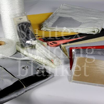 Coperta per saldatura in fibra di vetro al 100% - Coperta ignifuga resistente al calore a 550°C con dimensioni personalizzabili