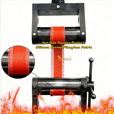 Tessuto in fibra di vetro ignifugo personalizzato all'ingrosso da 850 g/m2, tessuto in fibra di vetro rivestito in silicone resistente al calore