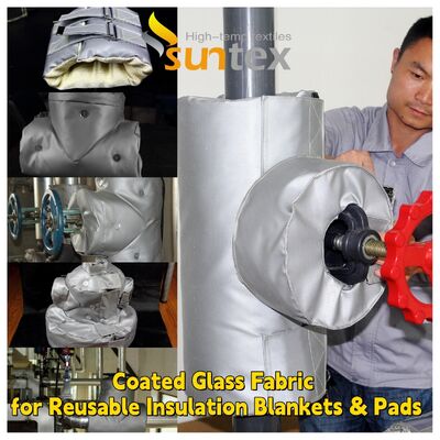 Tessuto isolante termico in fibra di vetro resistente alle temperature di 1000°C, resistente all'acqua e all'olio in dimensioni personalizzabili