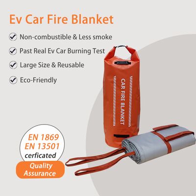 Copertura antincendio per auto elettrica con resistenza termica a 550°C/1000°C e privazione di ossigeno per veicoli elettrici conforme alle norme europee EN 13501
