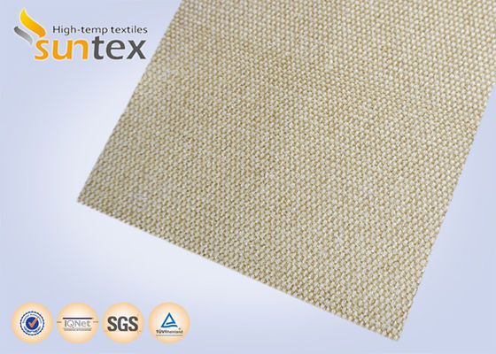 Durable High Temperature Fiberglass Cloth Vermiculite Coated Fabric Resistant To Abrasion Welding Spatter And Metal Splash For Fire Barrier