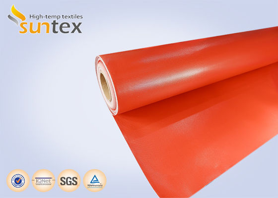 Customized Colored Good Resistance E-Glass Silicone Rubber Coated Fabric Cloth Fiberglass Base Heat Resistant Safety for Cutting Process