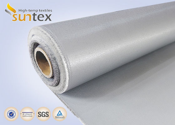 Tessuto in fibra di vetro grigio rivestito in silicone bifacciale, isolante e tessuto per tende ignifugo