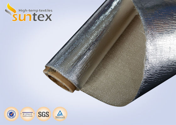 Tessuto isolante in fibra di vetro rivestito con foglio di alluminio riflettente il calore di 18 micron