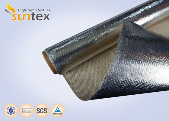 Heat Reflective 18 Micron Aluminum Foil Coated Fiberglass Insulation Fabric