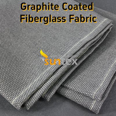 Black High Temperature Fiberglass Cloth with 750℃ Temperature Resistance and Abrasion Resistant Graphite Coating