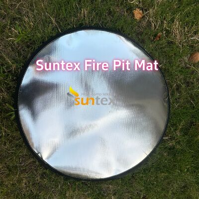3 strati di silicone rivestito di fossa di fuoco Mat 550C resistente al calore con dimensioni personalizzabili per la protezione del ponte e dell'erba