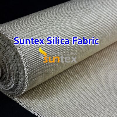 Tessuto in fibra di vetro ad alto contenuto di silice al 96% di SiO2 con resistenza alle temperature a 1000 ° C e doppio lato di crownfoot
