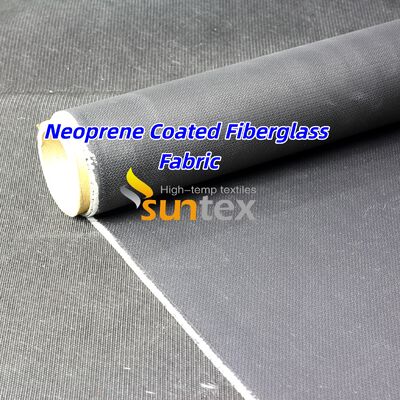 Tessuto in fibra di vetro rivestito in neoprene resistente alle alte temperature, agli agenti chimici e ignifugo per applicazioni industriali