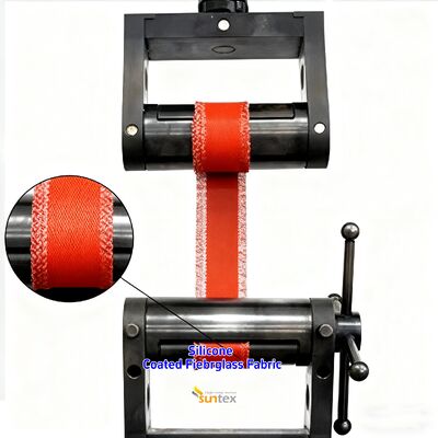 Tessuto in fibra di vetro rivestito in silicone ignifugo, resistente alle alte temperature e antistrappo per applicazioni industriali