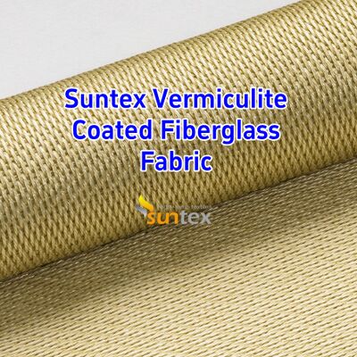 Vermiculite Coated Fiberglass Fabric with 750℃ Temperature Resistance and 1070gsm Heavy Weight for Excellent Abrasion Resistance