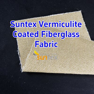 750℃ Temperature Resistance 1070gsm Heavy Weight Vermiculite Coated Fiberglass Fabric with Excellent Abrasion Resistance