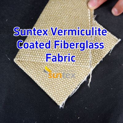750℃ Temperature Resistance Vermiculite Coated Fiberglass Cloth with Excellent Abrasion Resistance and Double-Sided Vermiculite Coating
