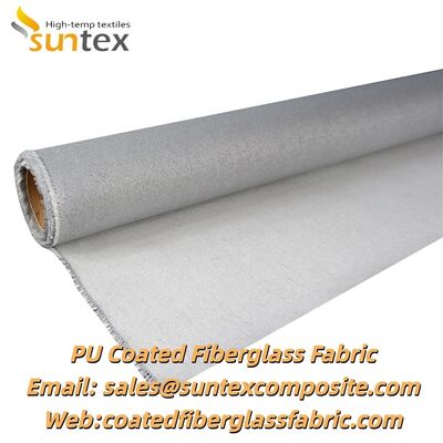 High Temperature Resistance PU Coated Fiberglass Fabric with 550℃ Basic Fabric Temperature Resistance and Good Abrasion Resistance for Fireproof Curtains