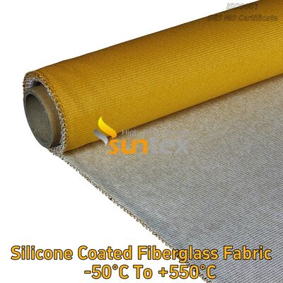 High Temperature Heat Resistant Silicone Rubber Coated Twill Woven Fiberglass Mesh Cloth