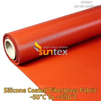High Temperature Heat Resistant Silicone Rubber Coated Twill Woven Fiberglass Mesh Cloth