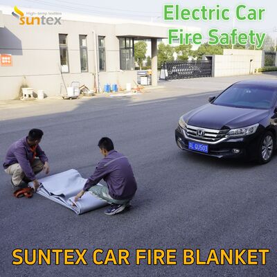 Car Fires 6 X 8 M Fire Blanket for Ev Car 19.8 X 26 Ft Electric Vehicles Fire Blankets