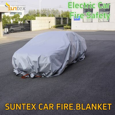 Large Size Silicone Coated Fire Blanket Fire Resistant Fiberglass Car Fire Blanket  