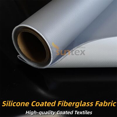 Durable Silicone Coated Fiberglass Fabric Grey Double Sided Fire Retardant Material Ideal For Thermal Insulation And Protective Curtains