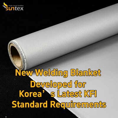 Suntex KFI Certified Custom Welding Fire Blanket High Heat Resistant Fiberglass Fireproof Blanket Anti-Spark Anti-Slag Industrial Welding Safety Protection