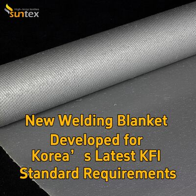 Suntex KFI Certified Custom Welding Fire Blanket High Heat Resistant Fiberglass Fireproof Blanket Anti-Spark Anti-Slag Industrial Welding Safety Protezione