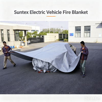 6*8M,6*9M Grigia Coperta Antincendio per Veicoli Elettrici, Fibra di Vetro Resistente al Calore